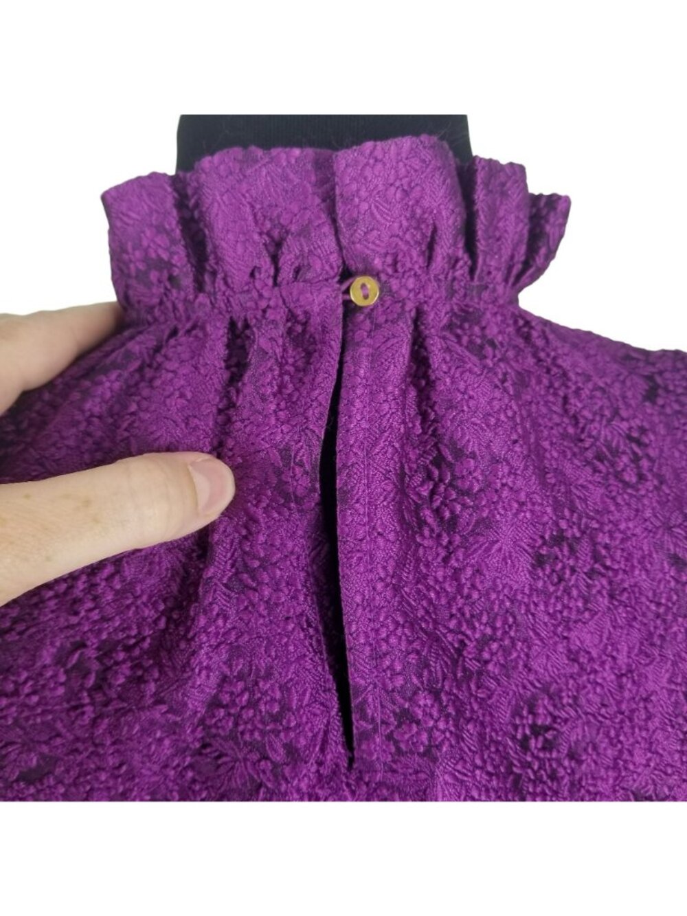 Ulla Johnson $1145 Victorian Ruffle Neck Babydoll Cocktail Dress - Picture 9 of 16